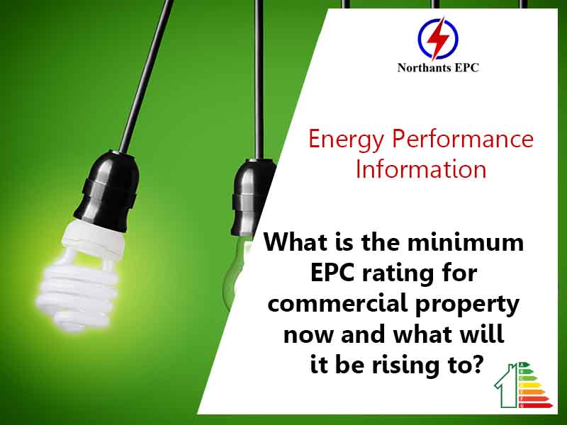 What is the minimum EPC rating for commercial property now and what will it be rising to?